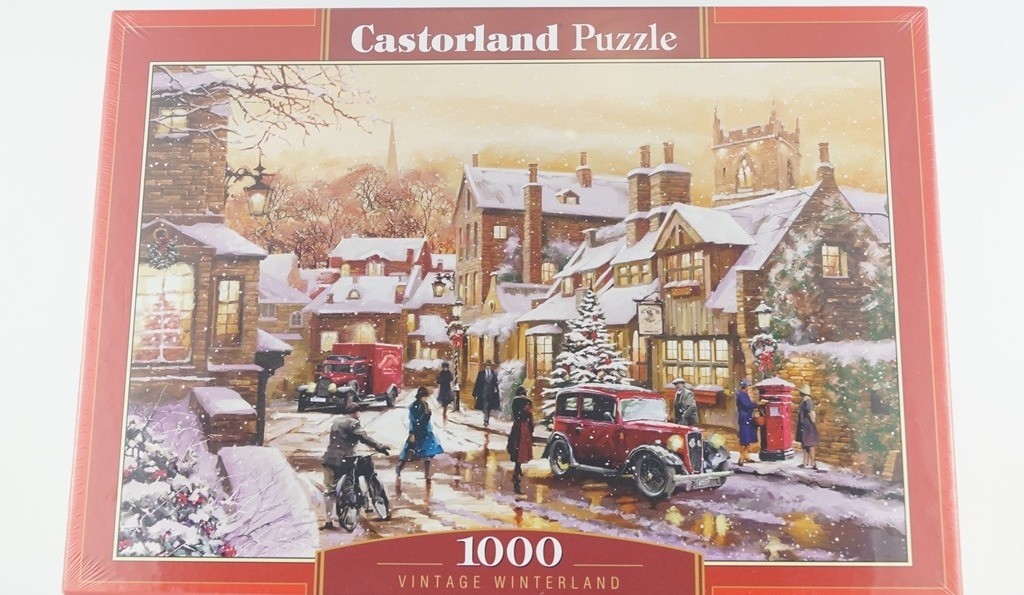 Vintage Winterland Puzzle 1000 elementów. Dawny krajobraz zimowy.
